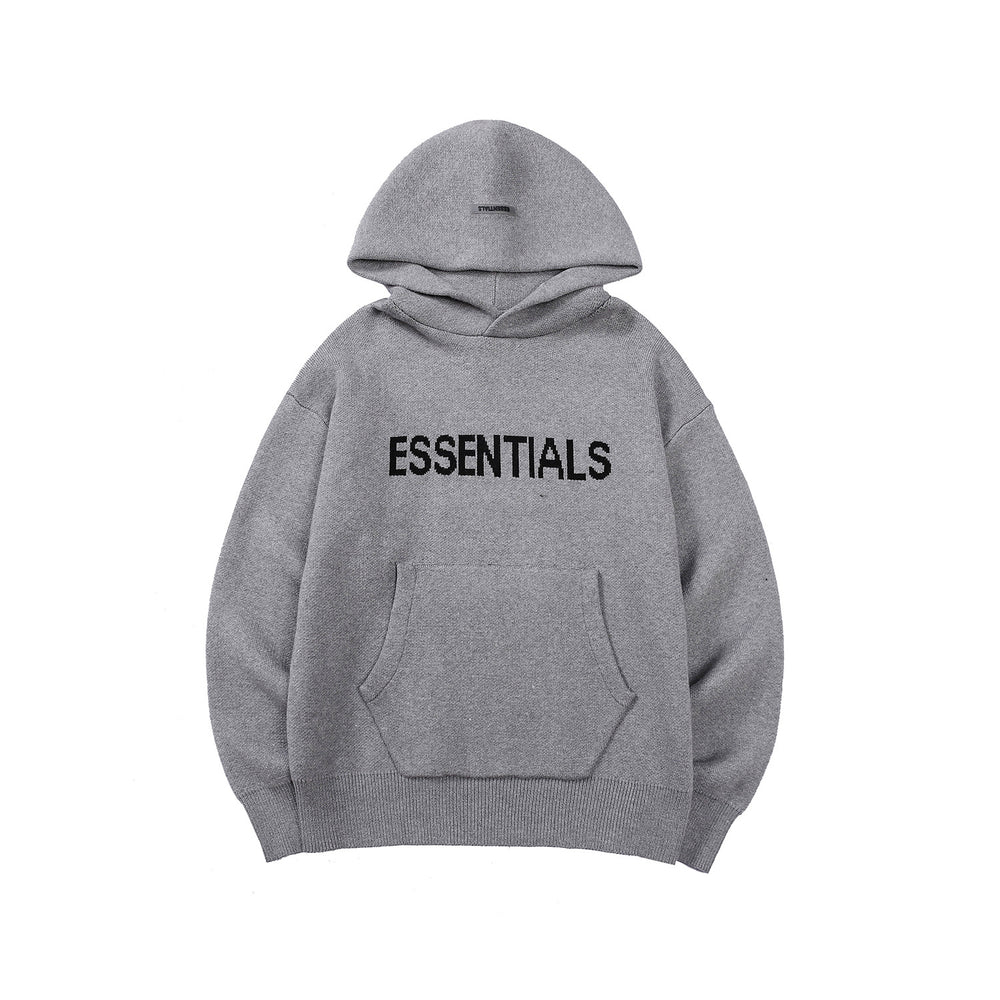 21SS double knit European and American High street tide brand hooded pullover sweater plus pile