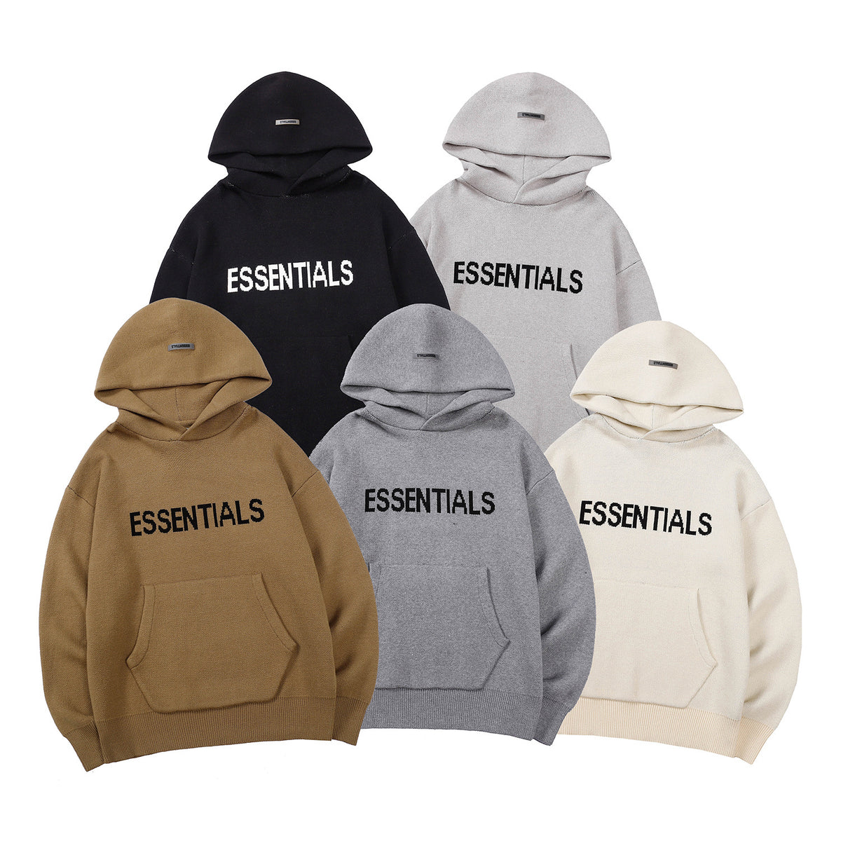 21SS double knit European and American High street tide brand hooded pullover sweater plus pile